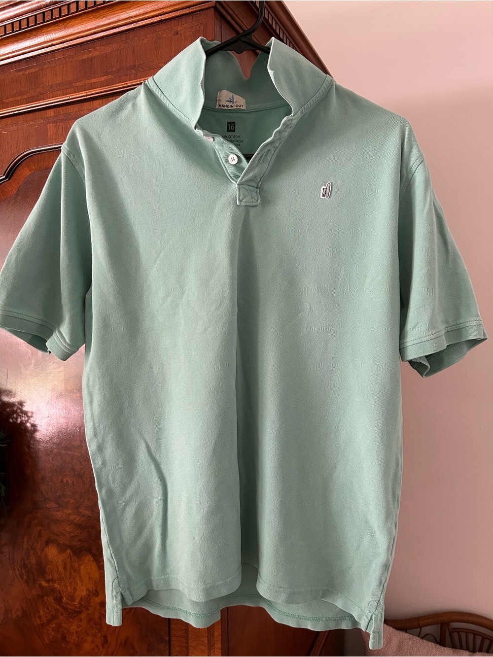 Johnnie-O Light Green Short-Sleeve Polo Shirt Size 16 Boys